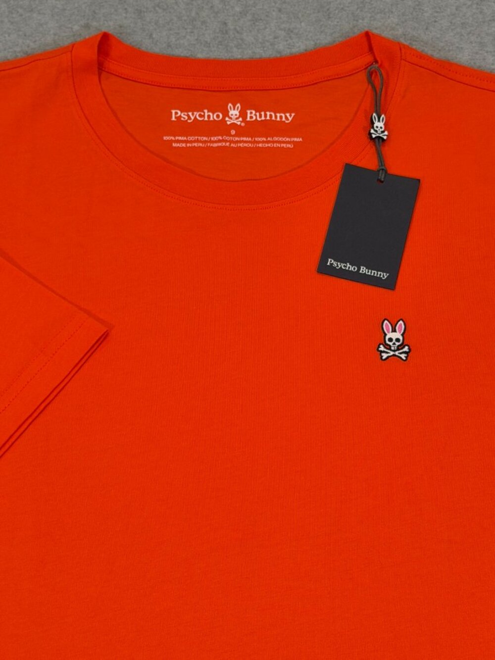 Psycho Bunny Classic Crew Neck Tee Shirt Mens 9 (3XL) Tangerine Tango Orange NWT